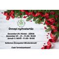 Ünnepi nyitvatartás 12.24.-01.03.