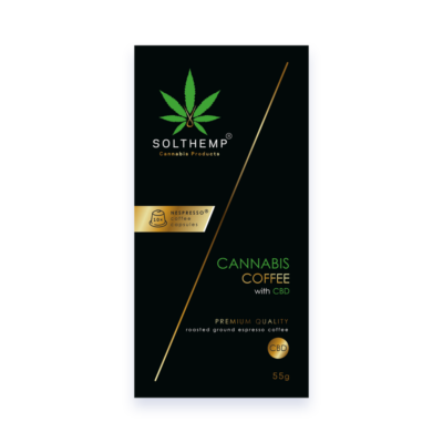 SOLTHEMP® CANNABIS COFFEE / ESPRESSO Nespresso® kompatibilis kapszulában 55g (10x5,5g)