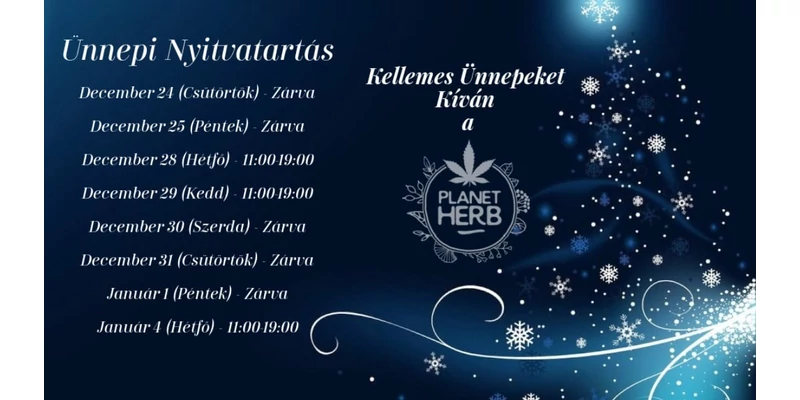 Ünnepi Nyitva tartás