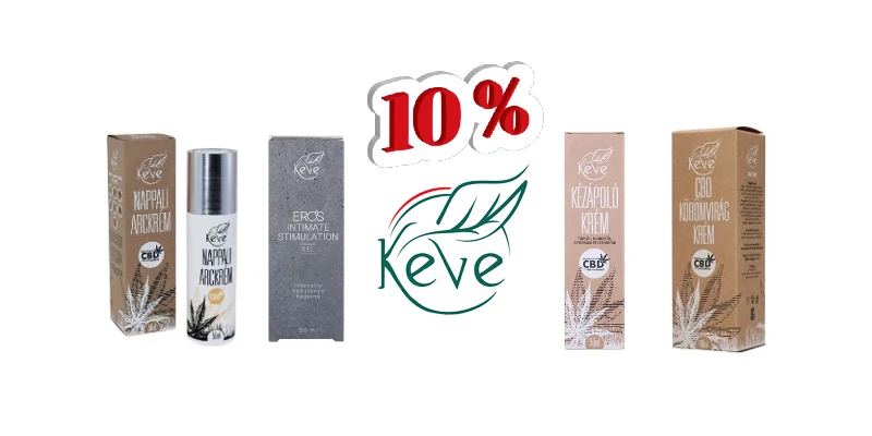 10% Kedvezmény minden Keve CBD Kozmetikumra!